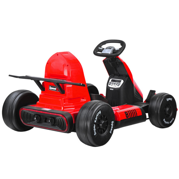 Elektrický gokart s diaľkovým ovládačom Fancy - červený