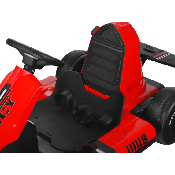 Elektrický gokart s diaľkovým ovládačom Fancy - červený