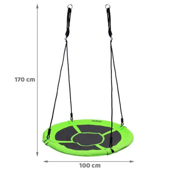Fészekhinta 100 cm SkyFlyer - Zöld