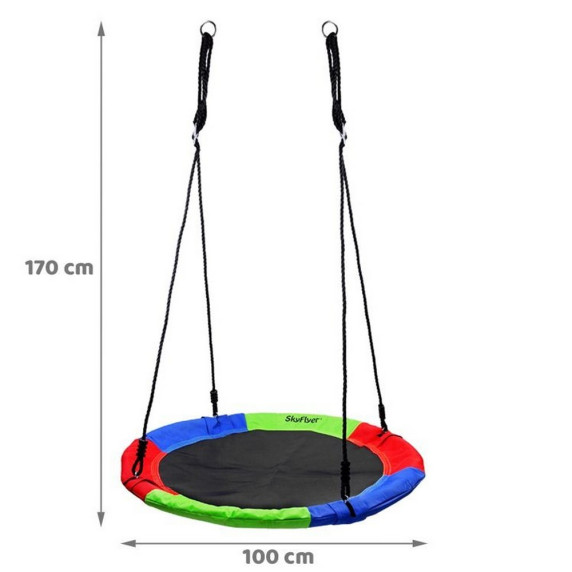 Leagăn tip cuib - 100 cm - tricolor - SkyFlyer