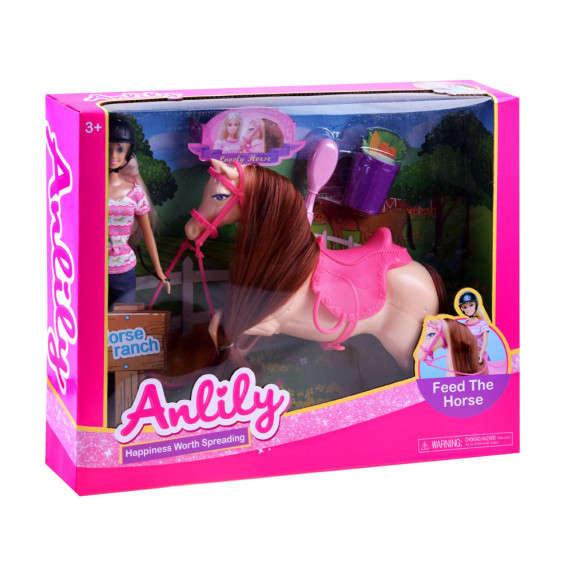 Păpusă cu cal și accesorii -  Anlily