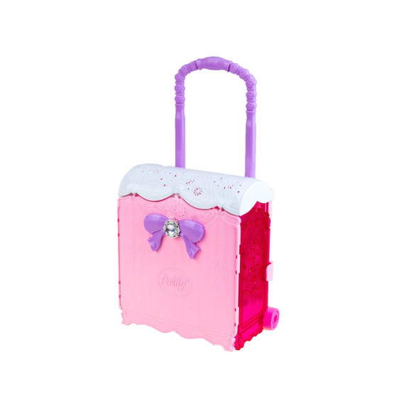 Szétnyitható babaház kerekeken játékbabával Inlea4Fun Anlily DREAM BEDROOM