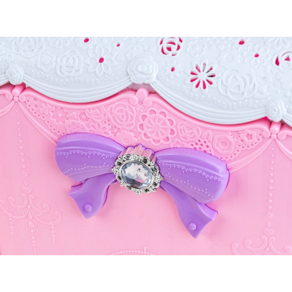 Szétnyitható babaház kerekeken játékbabával Inlea4Fun Anlily DREAM BEDROOM