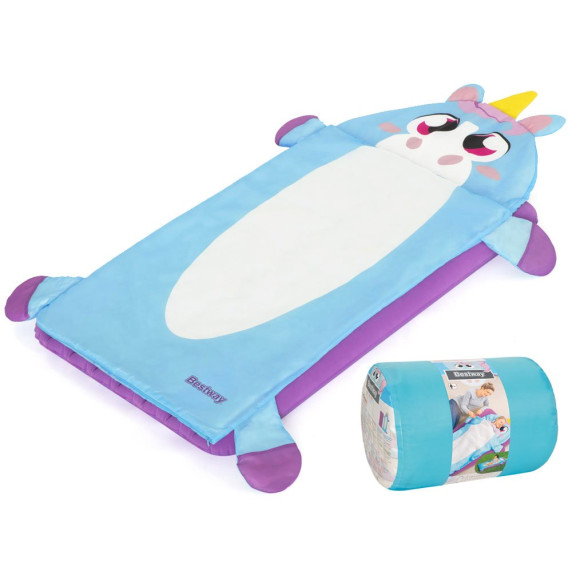 Felfújható matrac + hálózsák 132x76 cm BESTWAY Unikornis