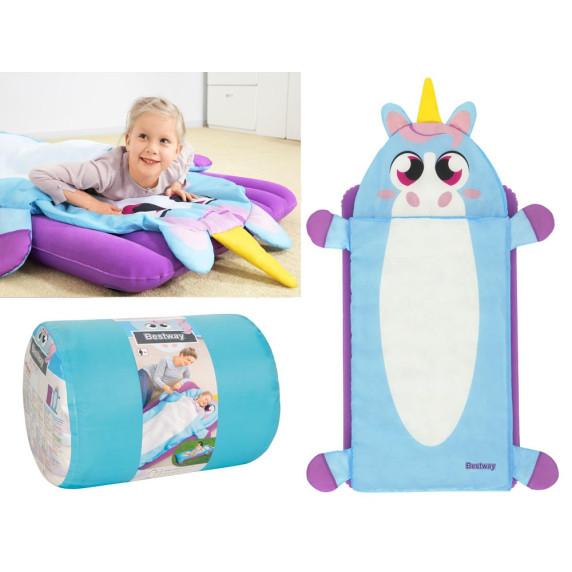 Felfújható matrac + hálózsák 132x76 cm BESTWAY Unikornis