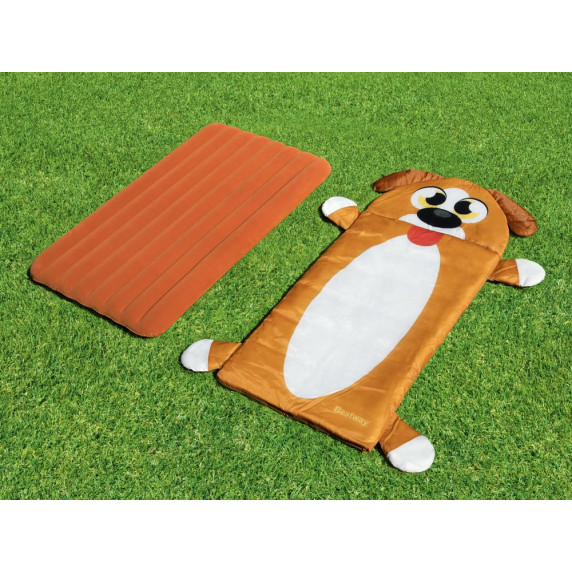 Felfújható matrac + hálózsák 132x76 cm BESTWAY Kutyus