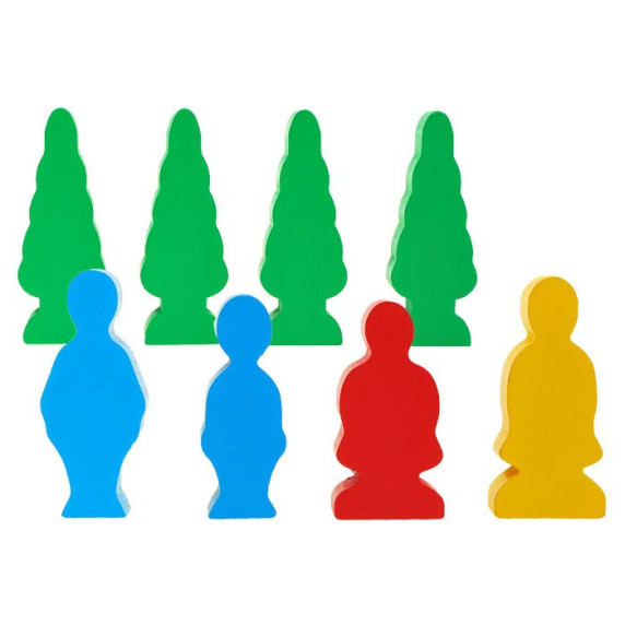 Set elemente oraș din lemn 47 bucăți Fun Town Inlea4Fun