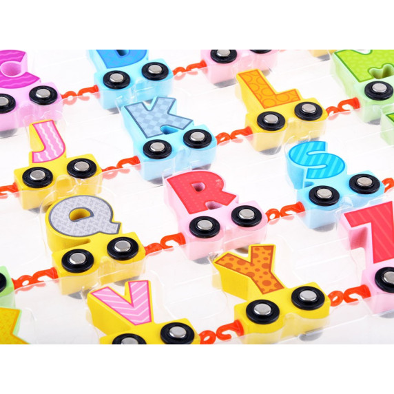 Fa kisvonat betűkkel Inlea4Fun CARTOON ALPHABET CAR