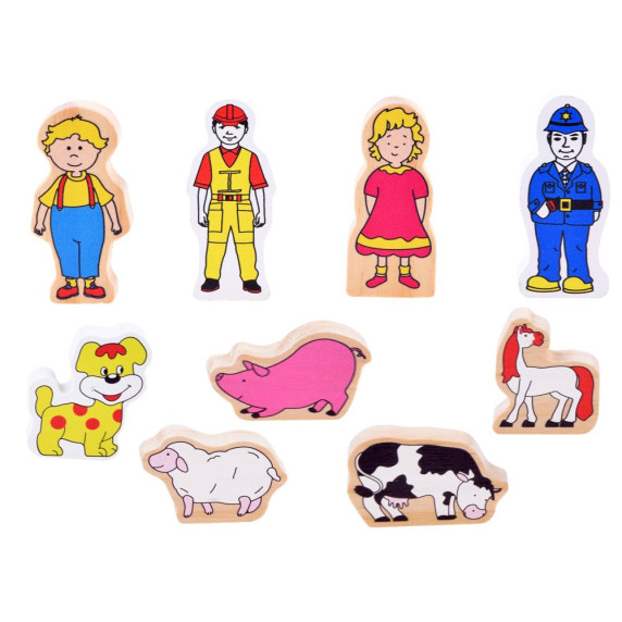 Set cale ferată din lemn 80 piese, City, Kids Toyland Inlea4Fun