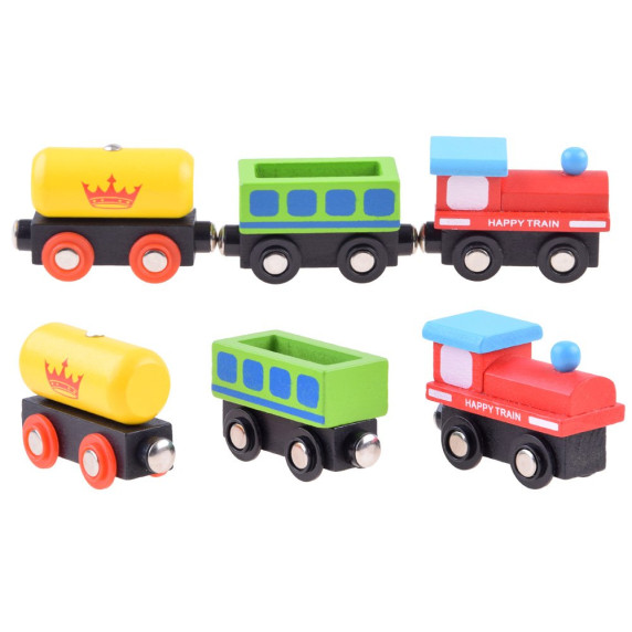 Set cale ferată din lemn 80 piese, City, Kids Toyland Inlea4Fun