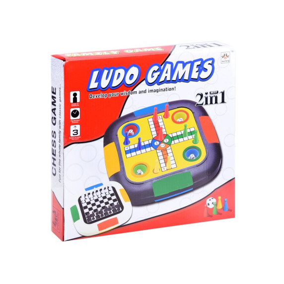 Társasjáték 3az1-ben Inlea4Fun LUDO GAMES