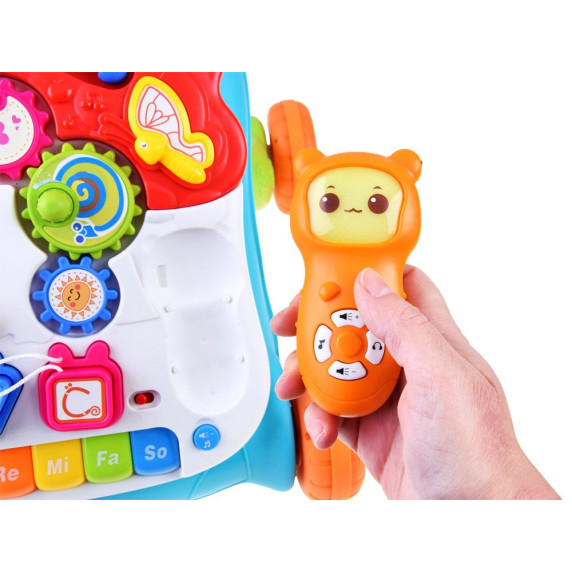 Premergător educațional cu masă 2 în 1 - verde / galben - Inlea4fun