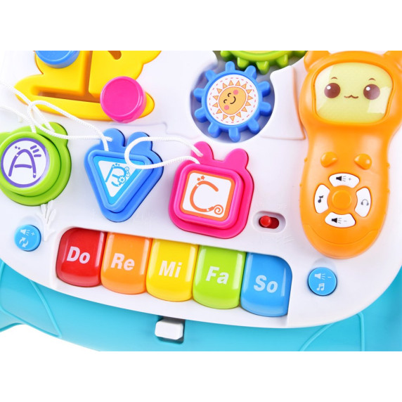 Premergător educațional cu masă 2 în 1 - verde / galben - Inlea4fun