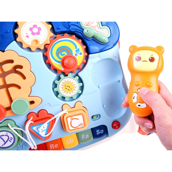 Detské edukačné chodítko s mélodiami Inlea4Fun MUSICAL STROLLER - modré/červené