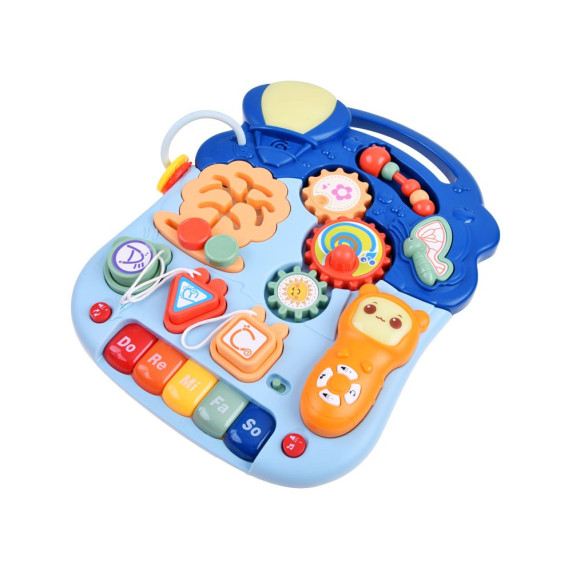 Detské edukačné chodítko s mélodiami Inlea4Fun MUSICAL STROLLER - modré/červené