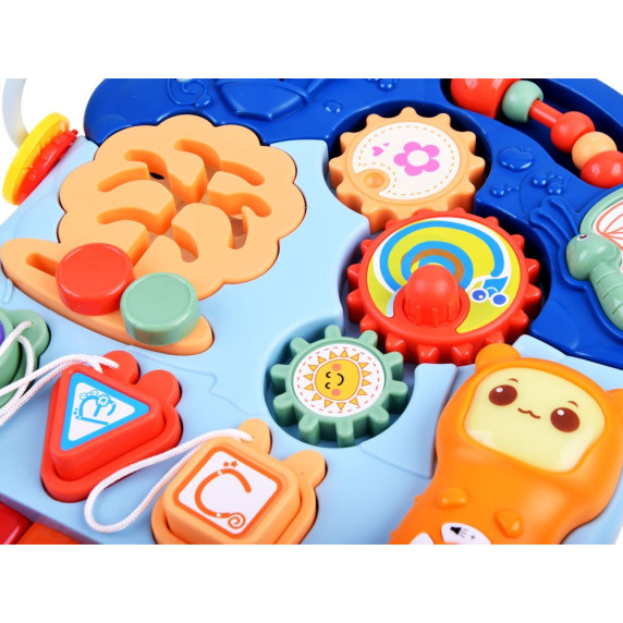 Detské edukačné chodítko s mélodiami Inlea4Fun MUSICAL STROLLER - modré/červené