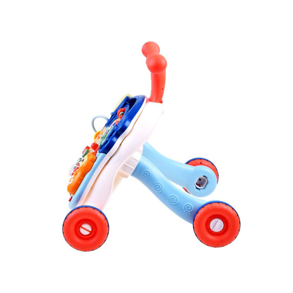 Detské edukačné chodítko s mélodiami Inlea4Fun MUSICAL STROLLER - modré/červené
