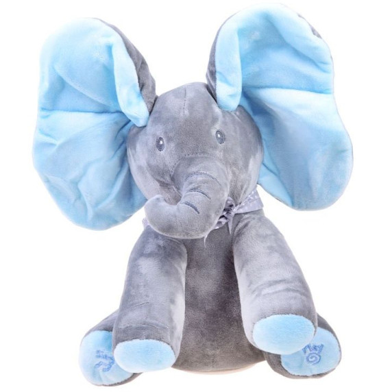 Elefant interactiv din pluș - Inlea4Fun - albastru