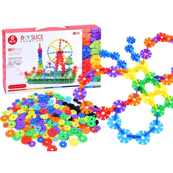 Korong építőjáték 360 darabos Inlea4Fun SNOWFLAKE 3D 