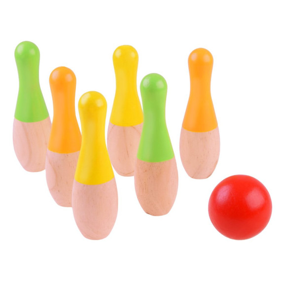 Set popice din lemn - Inlea4Fun WOODEN SKITTLES