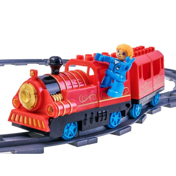 Vlaková trať s doplnkami Inlea4Fun TRAIN - červená