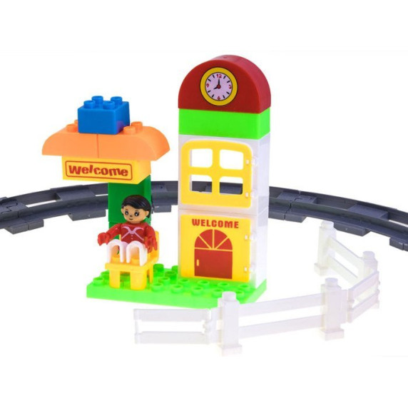 Vlaková trať s doplnkami Inlea4Fun TRAIN - červená