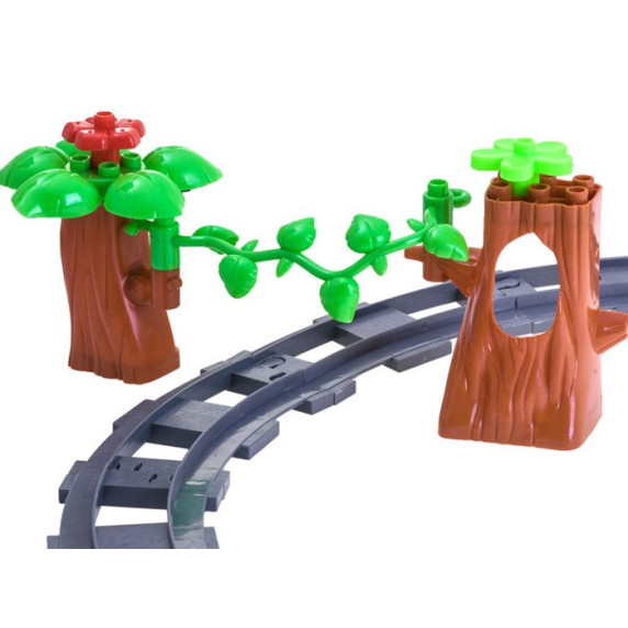 Vlaková trať s doplnkami Inlea4Fun TRAIN - červená