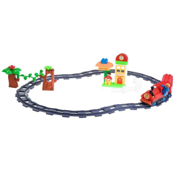 Vlaková trať s doplnkami Inlea4Fun TRAIN - červená