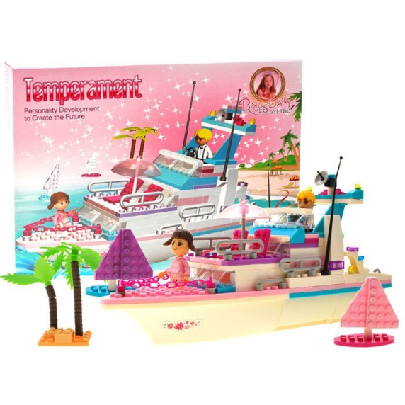 Set de construcție vas de croazieră, 300 bucăți, Temperament Inlea4fun