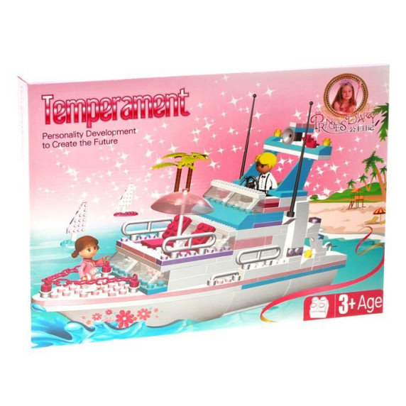 Set de construcție vas de croazieră, 300 bucăți, Temperament Inlea4fun