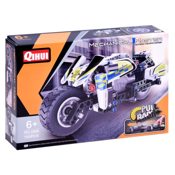 Konštrukčná kreatívna sada 193 kusov Inlea4Fun MECHANICAL MASTER POLICE