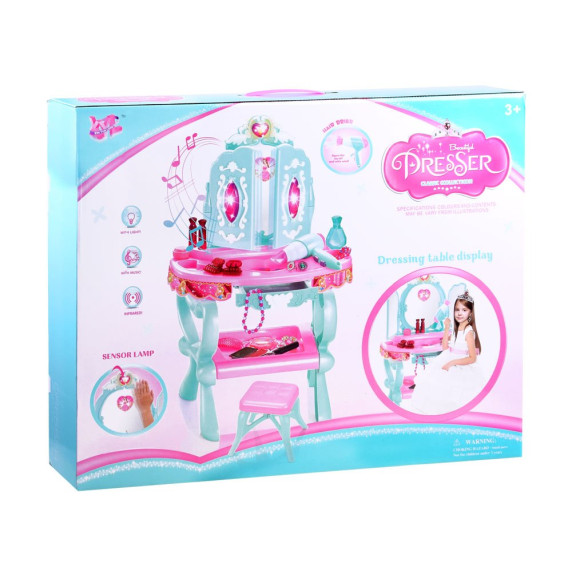 Fésülködő asztal székkel Inlea4Fun BEAUTIFUL DRESSER