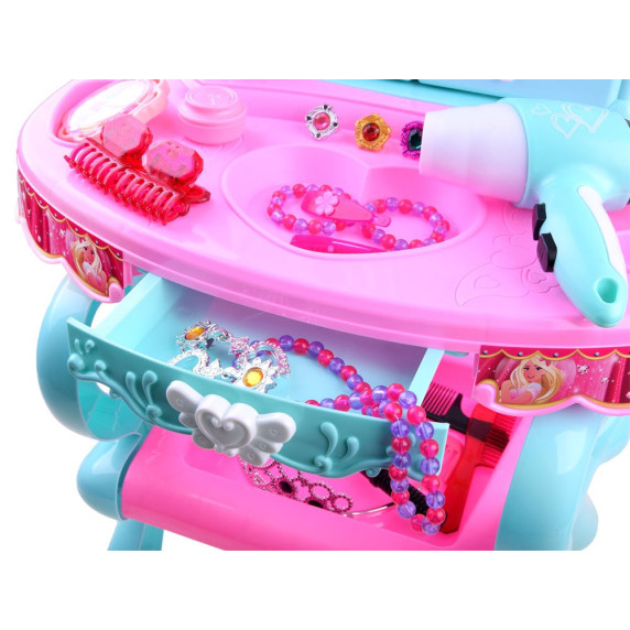 Fésülködő asztal székkel Inlea4Fun BEAUTIFUL DRESSER