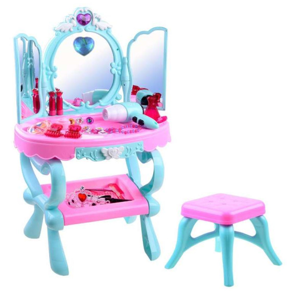 Fésülködő asztal székkel Inlea4Fun BEAUTIFUL DRESSER
