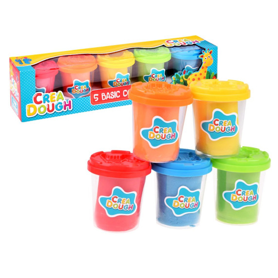 Inlea4Fun CREA DOUGH Plastelínová sada ZA3167 - 5 farieb