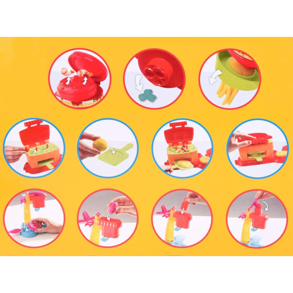 Gyurmakészlet Inlea4Fun CREA DOUGH Party Set 