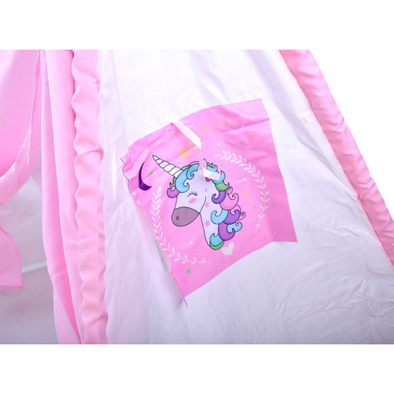 Cort pentru copii, unicorn, roz-alb Inlea4fun  