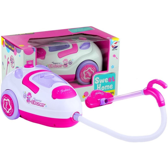 Játék porszívó Inlea4Fun SWEET HOME - fehér/rózsaszín