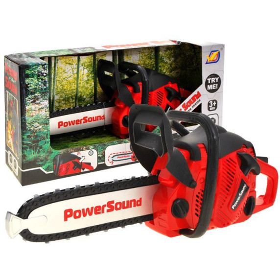 Játék láncfűrész Inlea4Fun POWER SOUND - piros