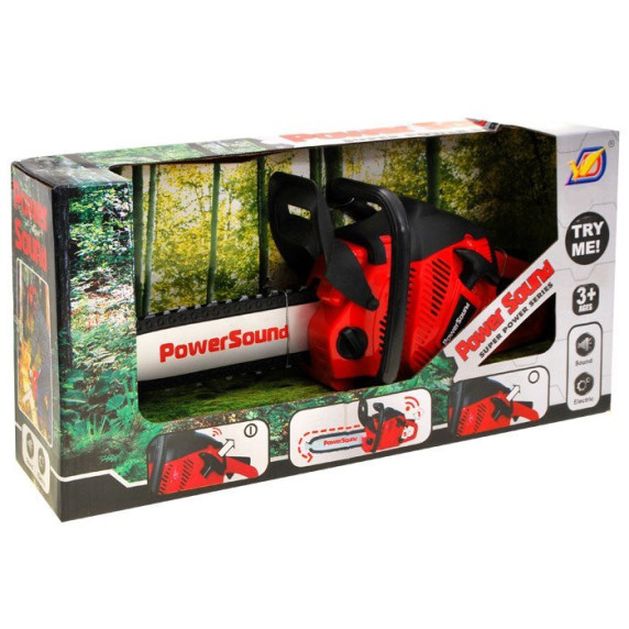 Játék láncfűrész Inlea4Fun POWER SOUND - piros