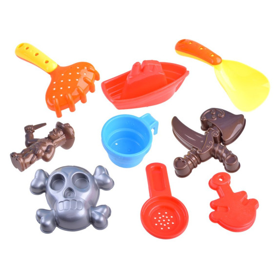 Pieskovisko na stolíku Pirátska loď Inlea4Fun SAND BEACH TOYS
