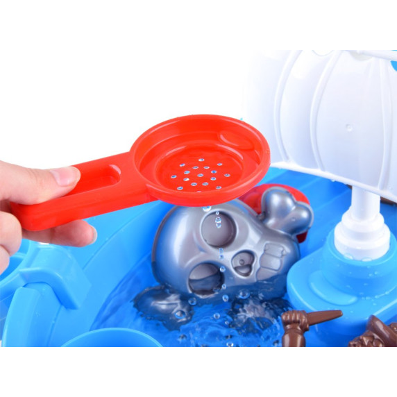 Pieskovisko na stolíku Pirátska loď Inlea4Fun SAND BEACH TOYS