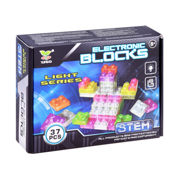 Világítós építőkockák Inlea4Fun ELECTRONIC BLOCKS 37 darabos
