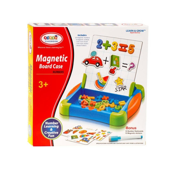 Inlea4Fun MAGNETIC BOARD CASE Magnetická tabuľa s číslicami a kartičkami