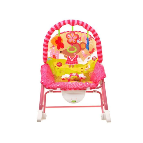Detské lehátko s vibráciami Inlea4Fun TODDLER ROCKER - ružové