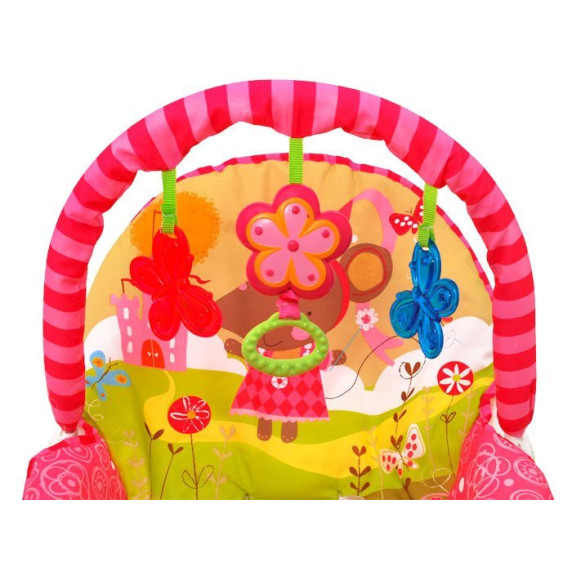 Detské lehátko s vibráciami Inlea4Fun TODDLER ROCKER - ružové