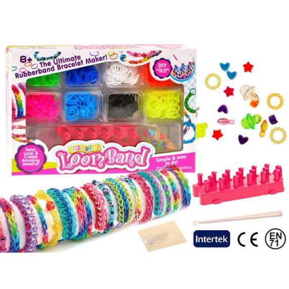 Farebné gumky pre výrobu náramkov Inlea4Fun Loom Band 