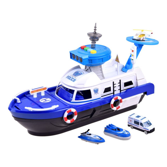 Set vehicule de poliție cu efecte sunet și lumini Police Force Inlea4Fun