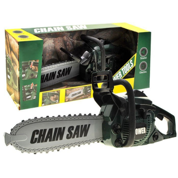 Játék láncfűrész Inlea4Fun CHAIN SAW - zöld