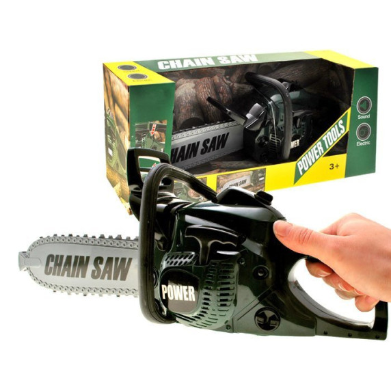 Játék láncfűrész Inlea4Fun CHAIN SAW - zöld
